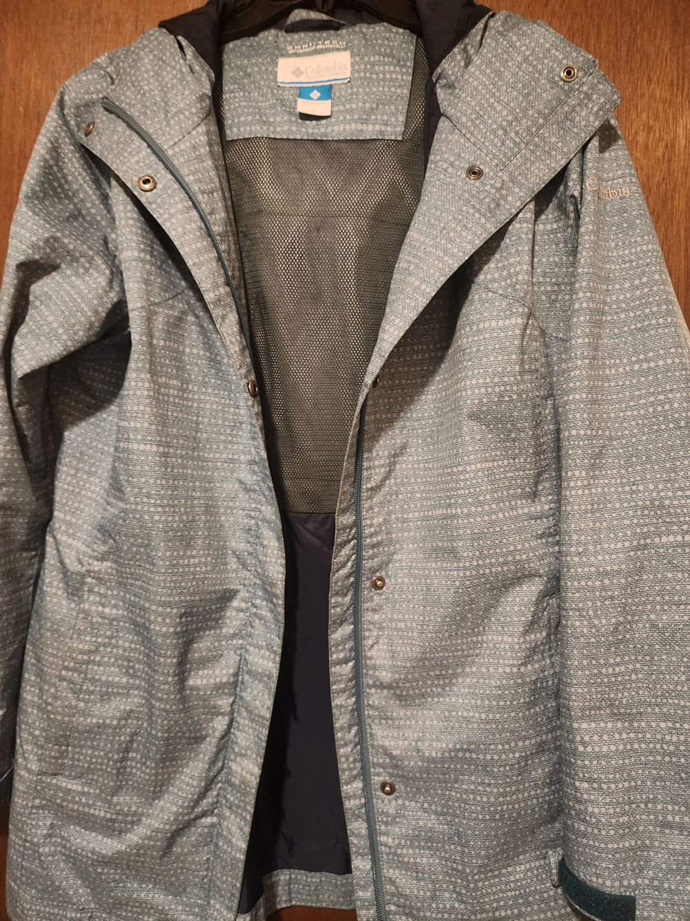 Columbia Light Blue Patterned Women’s Raincoat